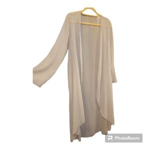 Swimsuit Coverup Light Grey See-through Lg